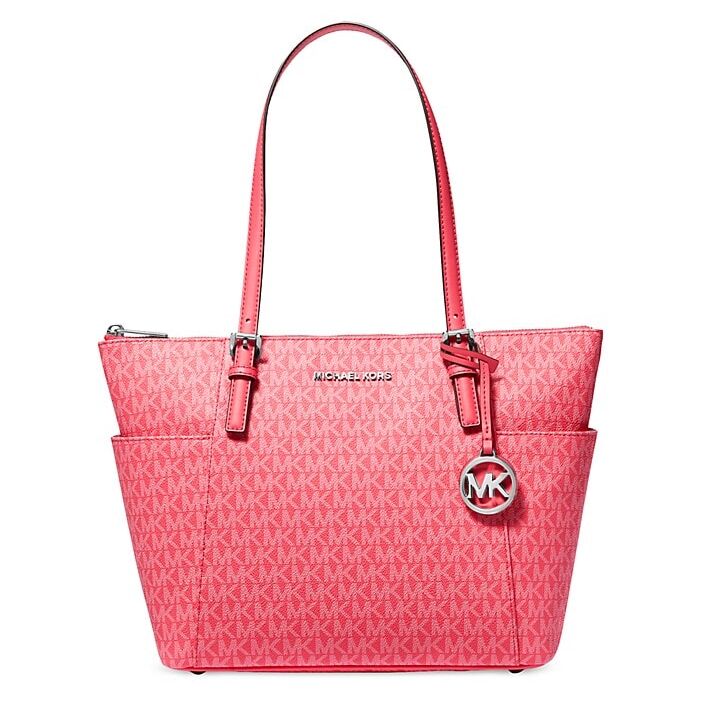 Red canvas tote by Michael Kors for a 40th anniversary idea. 