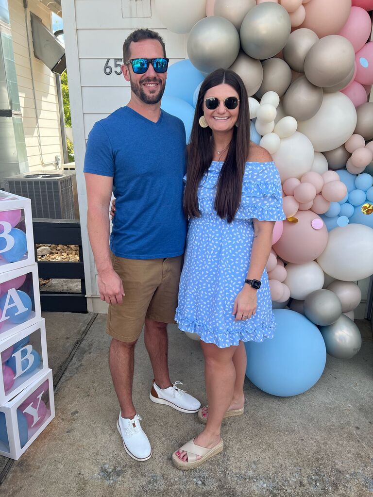 Gender reveal for the couple whose wedding we reconnected at 
