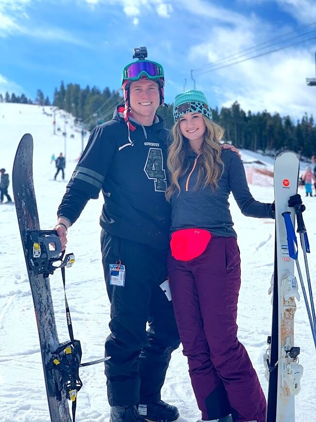This was our first of many adventures when we skied on the last open mountain in the Rocky Mountains before COVID shut it all down.