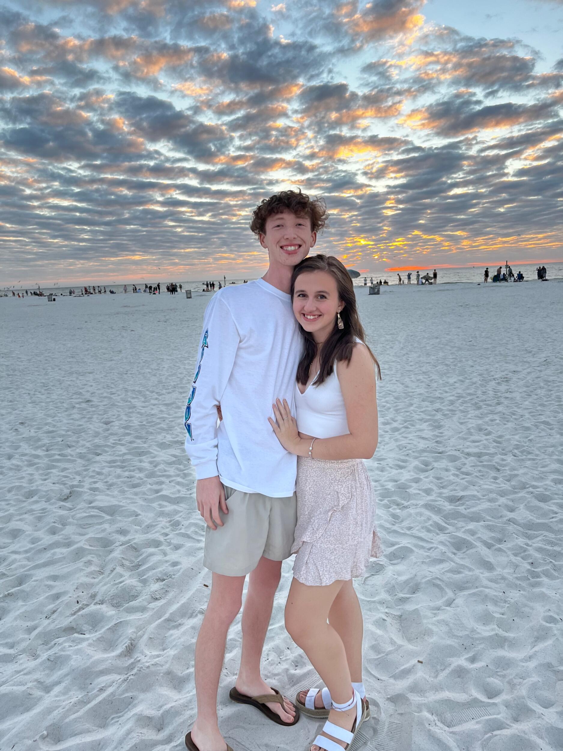 The couple joined the Fraser Family for a Christmas vacation in Clearwater Florida. They had so much fun on the beach in December!