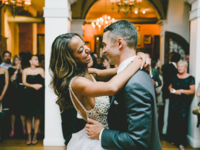 A couple's first dance at their wedding