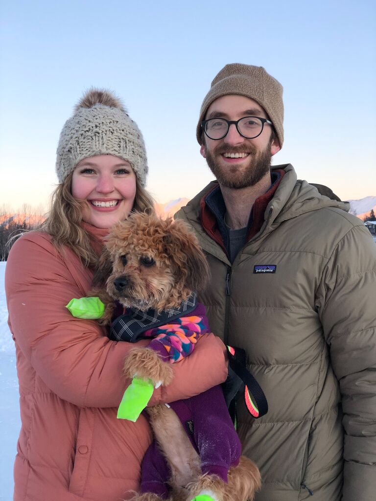 A frigid day on a frozen lagoon in Anchorage shortly after we moved back to Alaska for Ryan to start medical school.