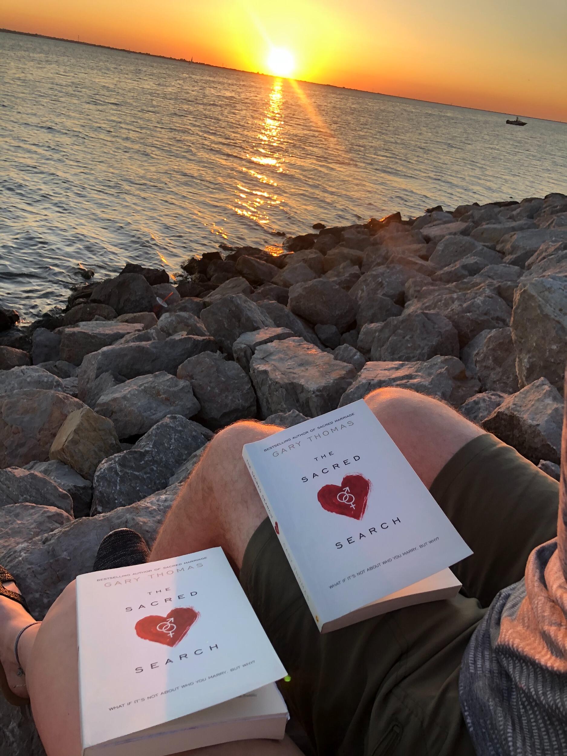 We walked around Hefner Lake, a place where we had our first date, and began our first relationship/engagement preparation book!