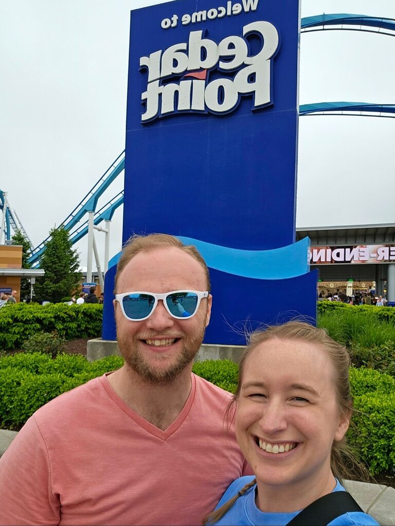 Kyle and Allison always looking for thrills at Cedar Point!
