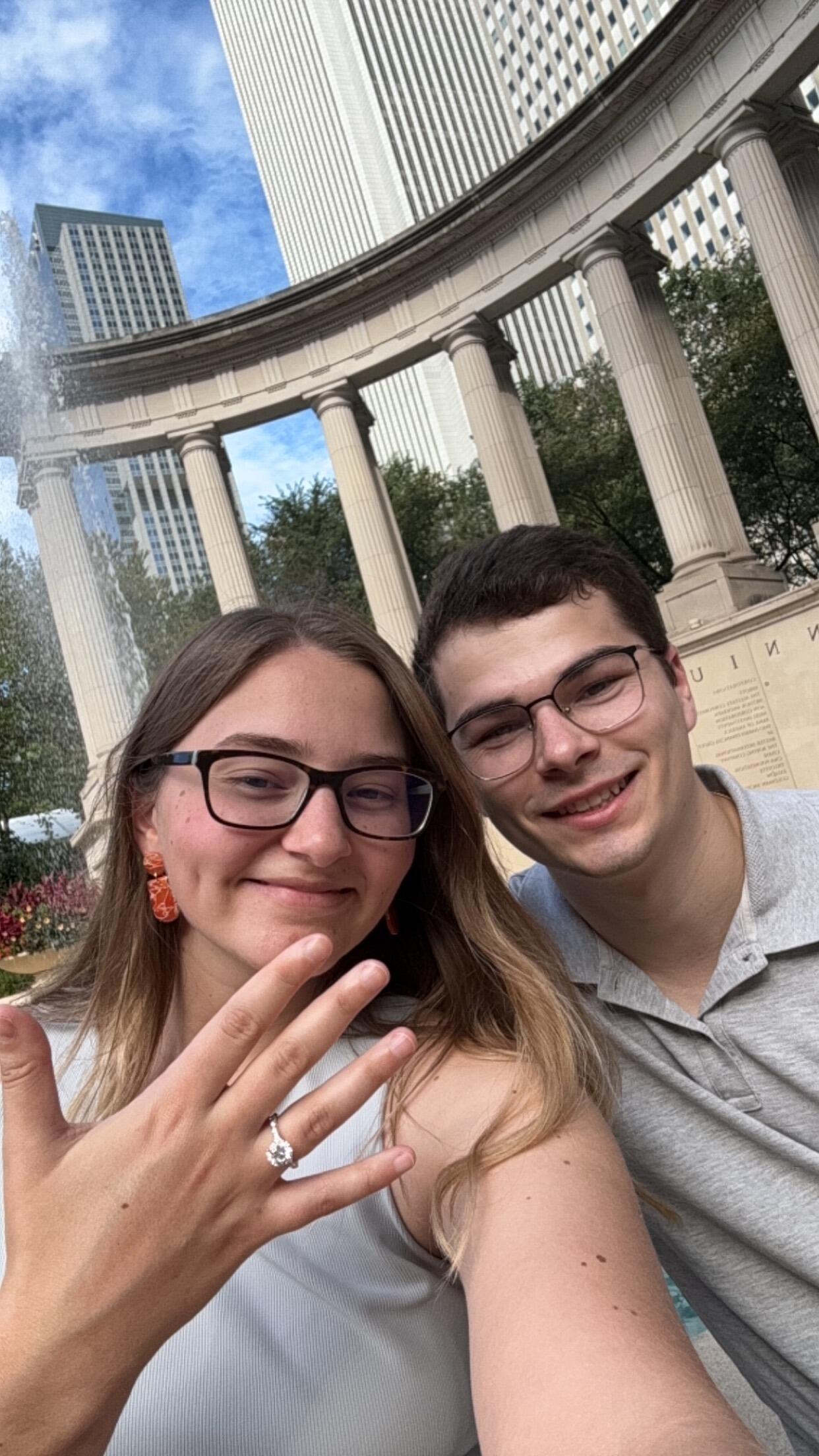 Our engagement in Chicago! Can't wait for our next chapter (: