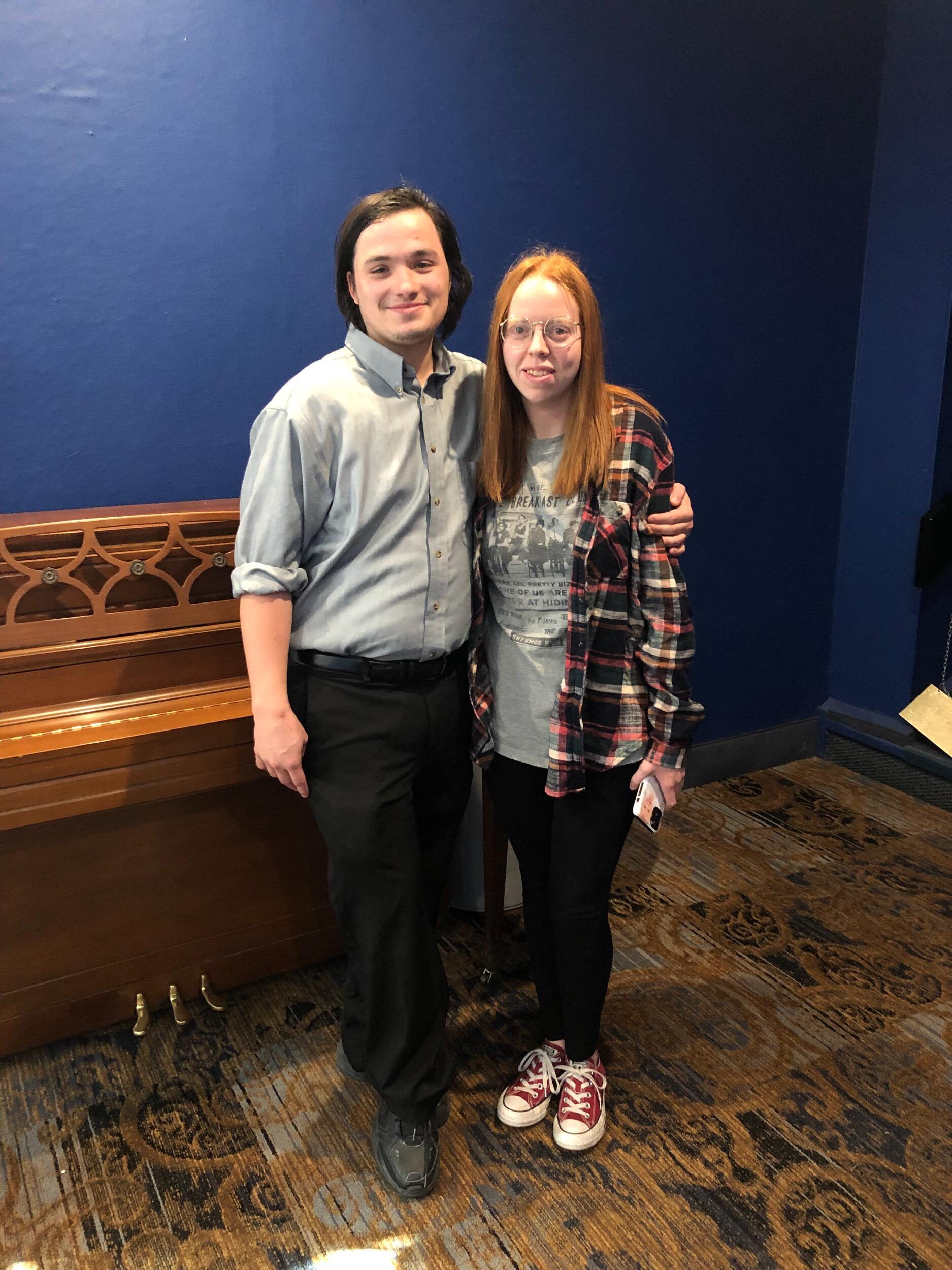 Sarah one of Matt's theatre productions Book of Will 