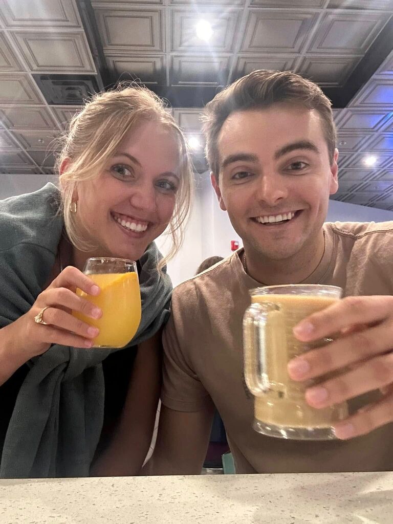 Celebrating our engagement in Minneapolis, MN.