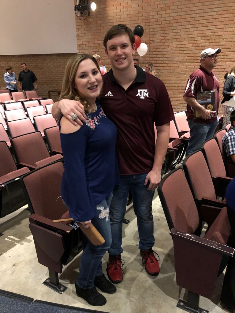 Nathan receives his State Championship Ring for Football