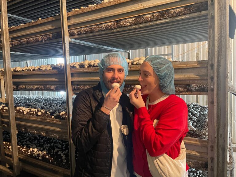 We also got to stop by the mushroom farm that Megan’s dad, uncle and granddad started in Gonzales. Josh was ecstatic. He’s a big fan of mushrooms.