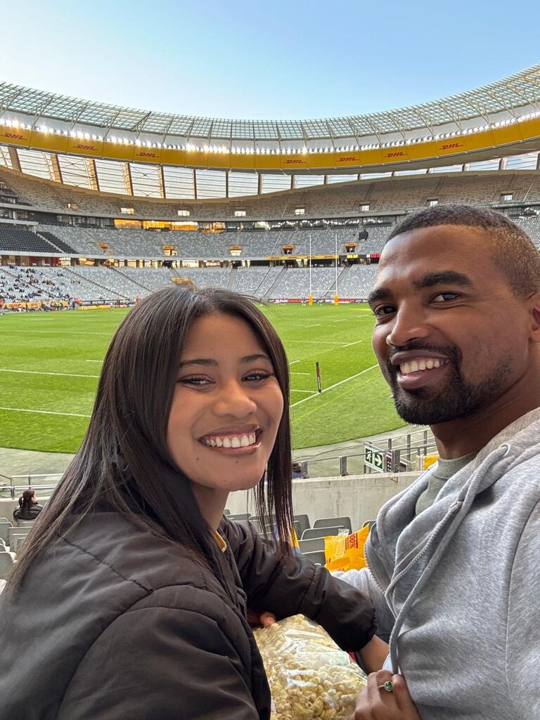 Our first rugby game together. 