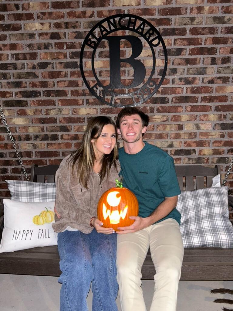 Pumpkin carving together in Rexburg! This night we talked for the first time about a possible future together after the mission. 