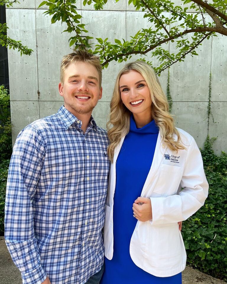 White Coat Ceremony - both our families were able to attend and support me on this journey. 