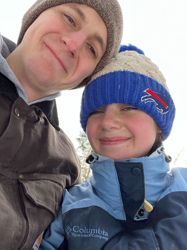 Helping with Mom and Dad's new house project on the most freezing day of winter