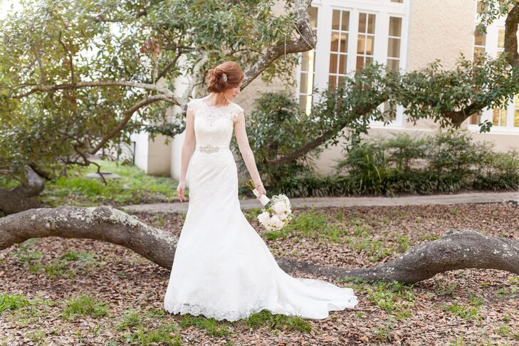trumpet style wedding gown