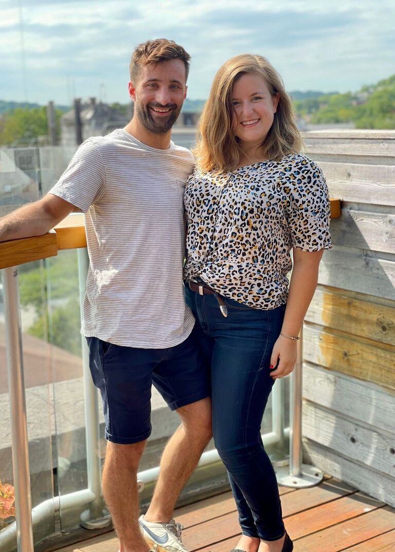 Our first trip together was a weekend getaway to Cinncinnati. We had a great time exploring the city and learning more about its history, and discovered a brewery that quickly became one of our favorites (picture taken at Rhinegeist Brewing). 
