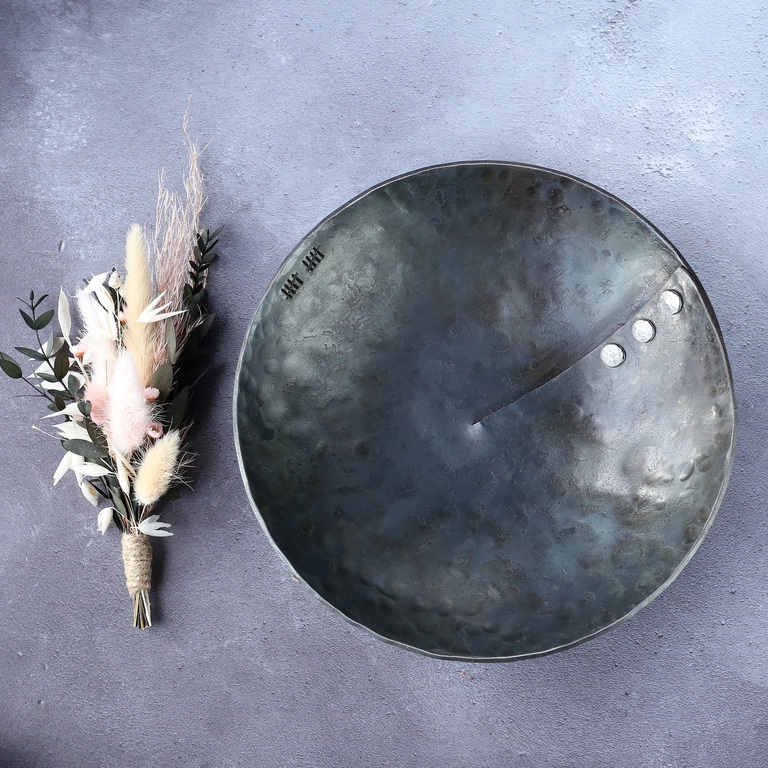 Pretty hand forged aluminum bowl gift