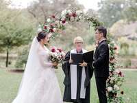 Officiant marrying a couple