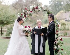 Officiant marrying a couple