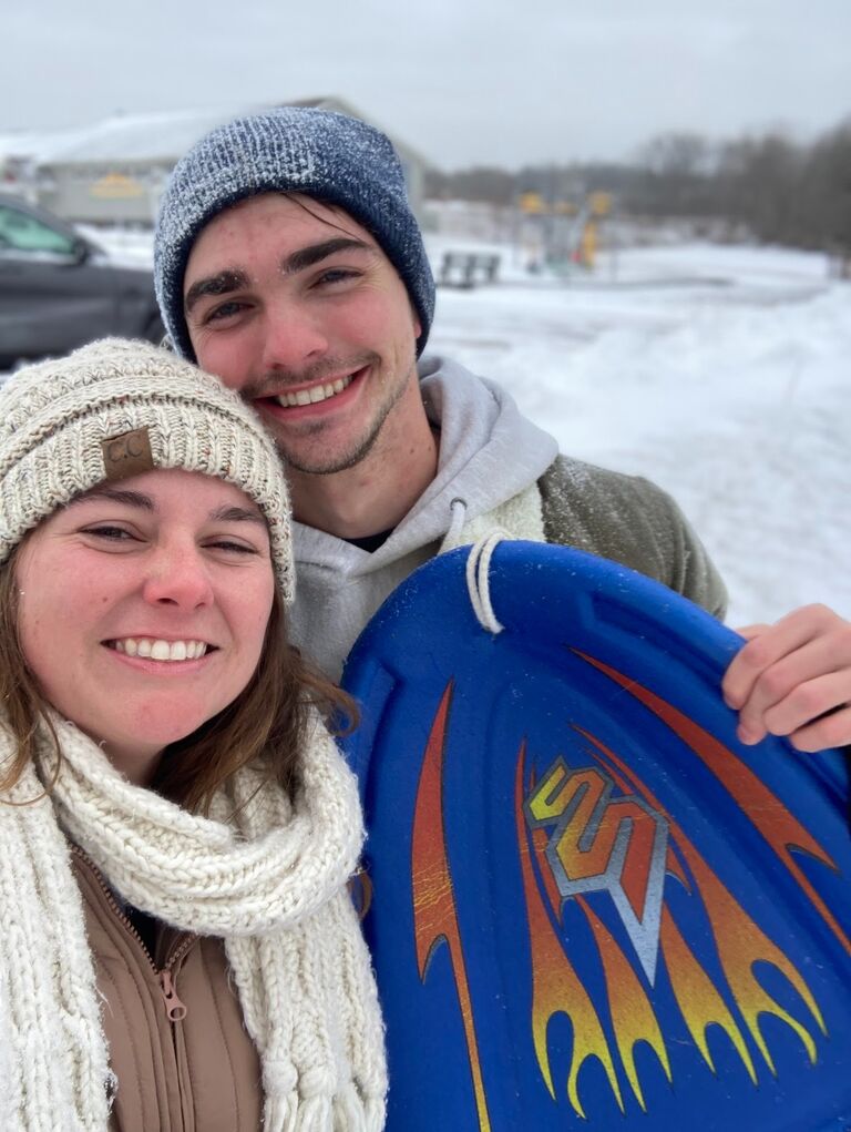 Negative degrees on Christmas means sledding for the Texas kids
