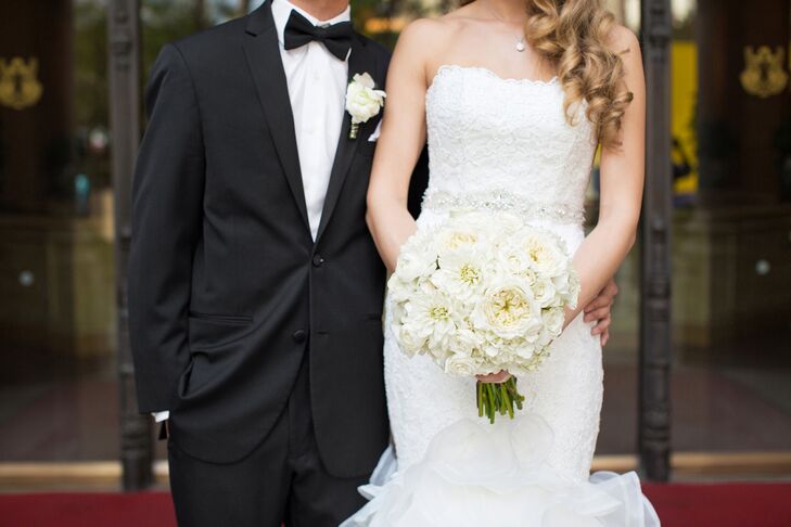 bride and groom outfits