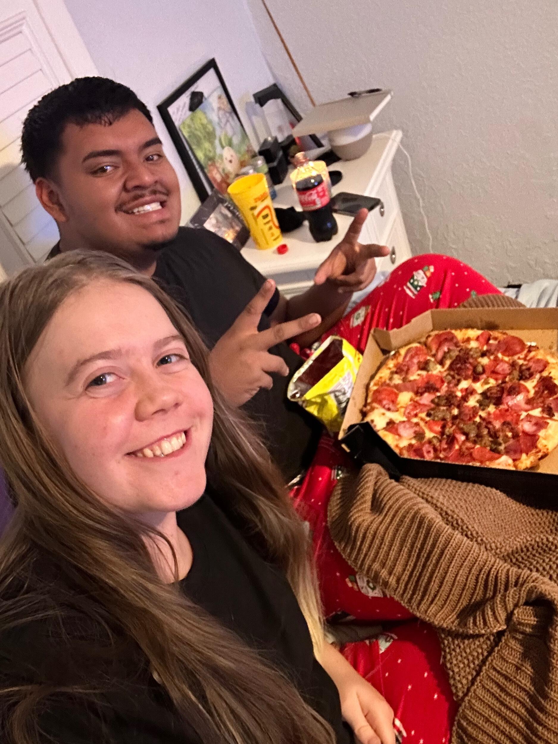 Christmas PJ's And Pizza Night (Daylee Got Into The Christmas Spirit Early That Year)