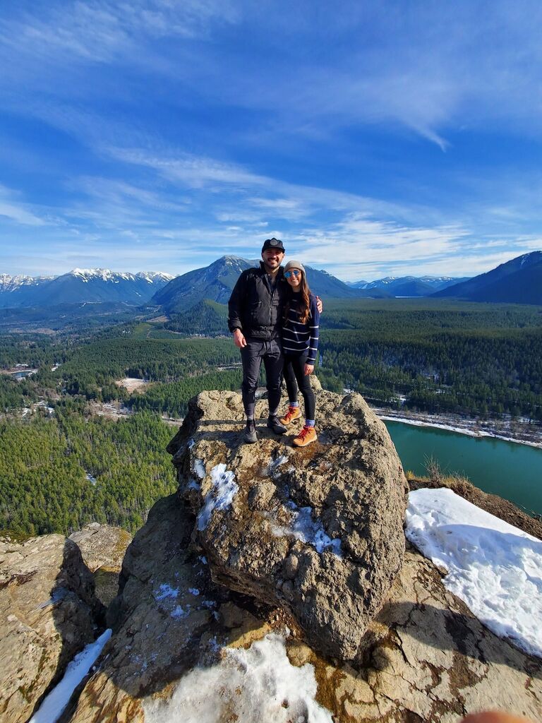 Hitting the summit in Washington state.