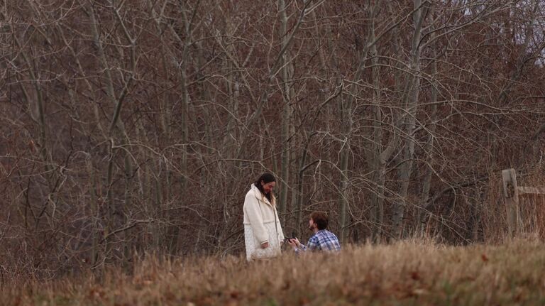 the official propsal moment captured by Nathans brother hiding in the woods. 