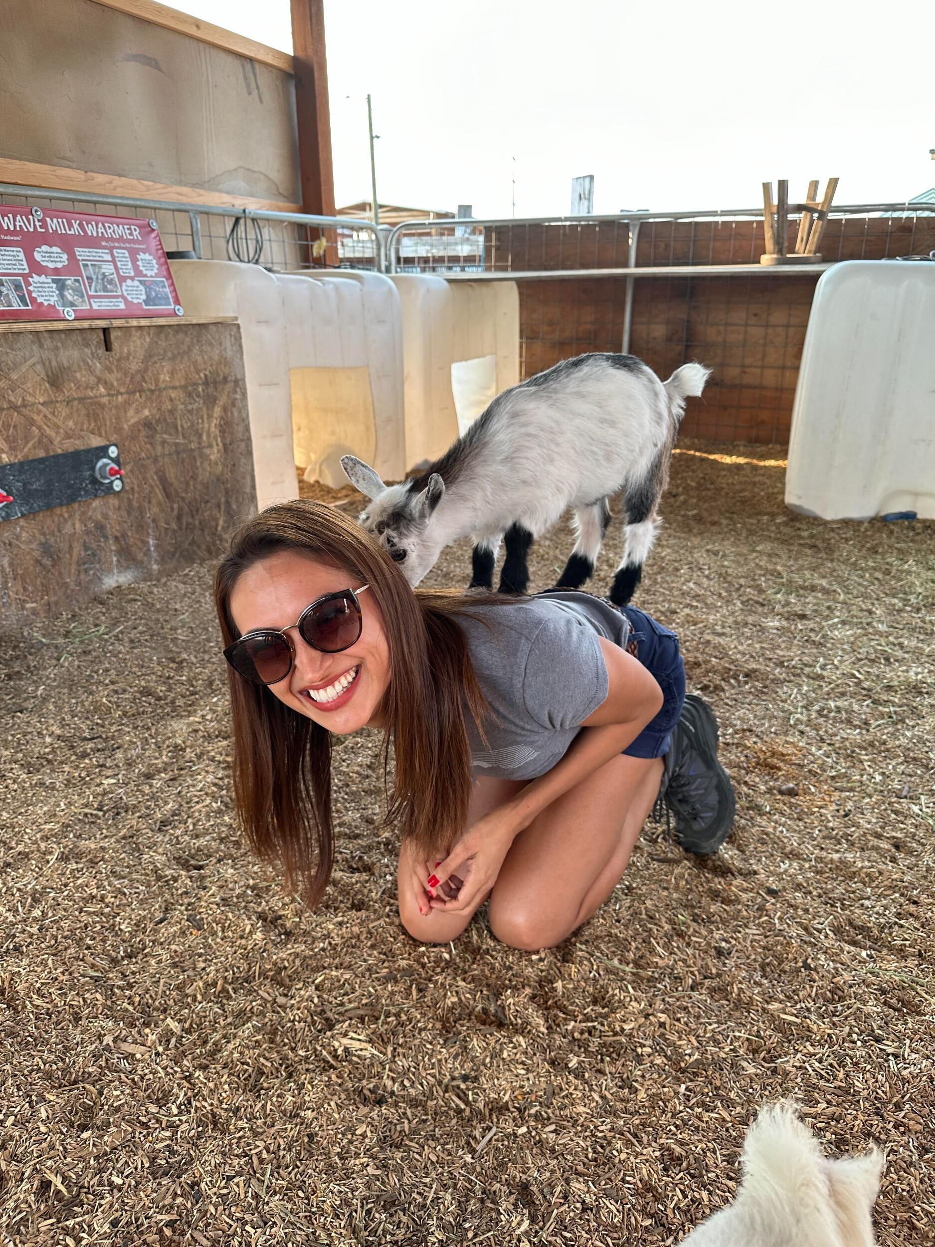 Since then Alma wants to have a baby goat at home.