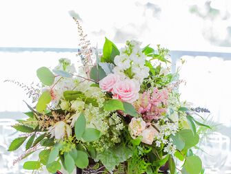 Book wedding centerpieces with flowers