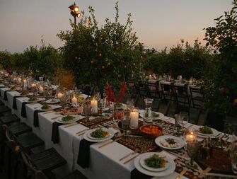 Wedding dinner table