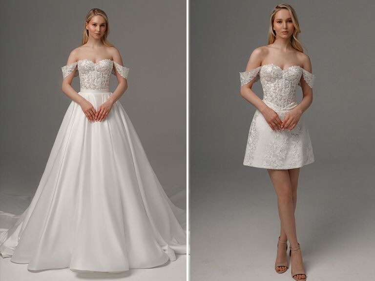 2 in one wedding gown hotsell