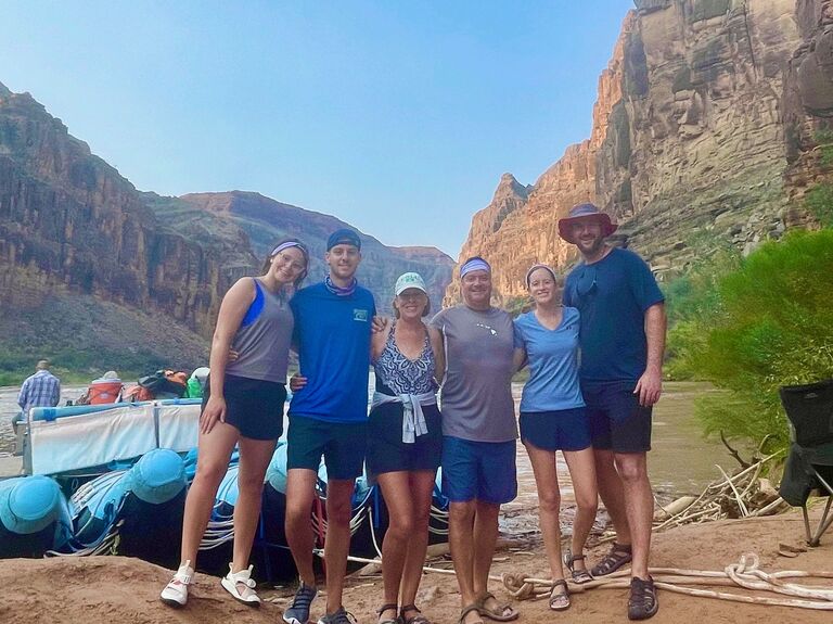 Matt survives the first Coll family vacation after rafting down the Grand Canyon