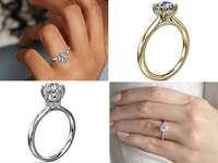 Hidden Halo engagement rings