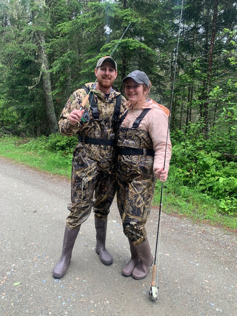 First time fly-fishing. 