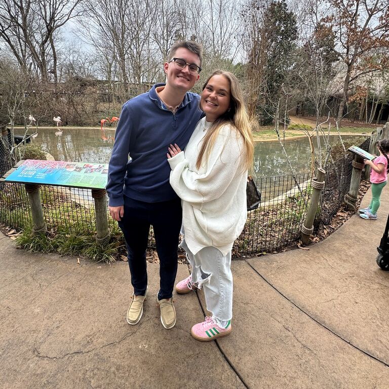 Jacob proposed at the Nashville Zoo. Flamingos now hold a special place in our hearts.