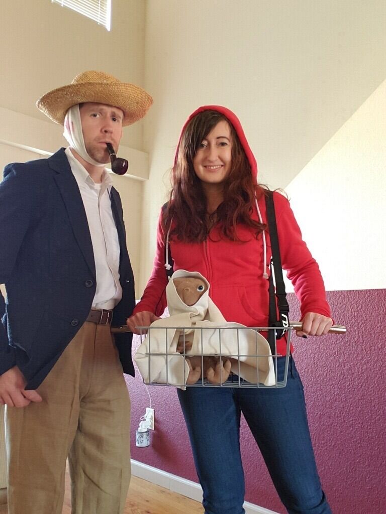 Our first Halloween together. Van Gogh and Elliott from ET. 