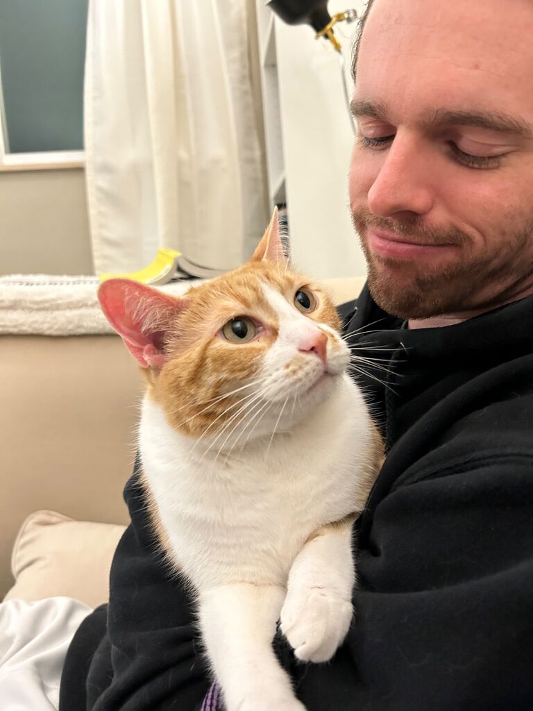 A beautiful representation of Marshall’s journey to acceptance as his newfound role as a cat dad :)