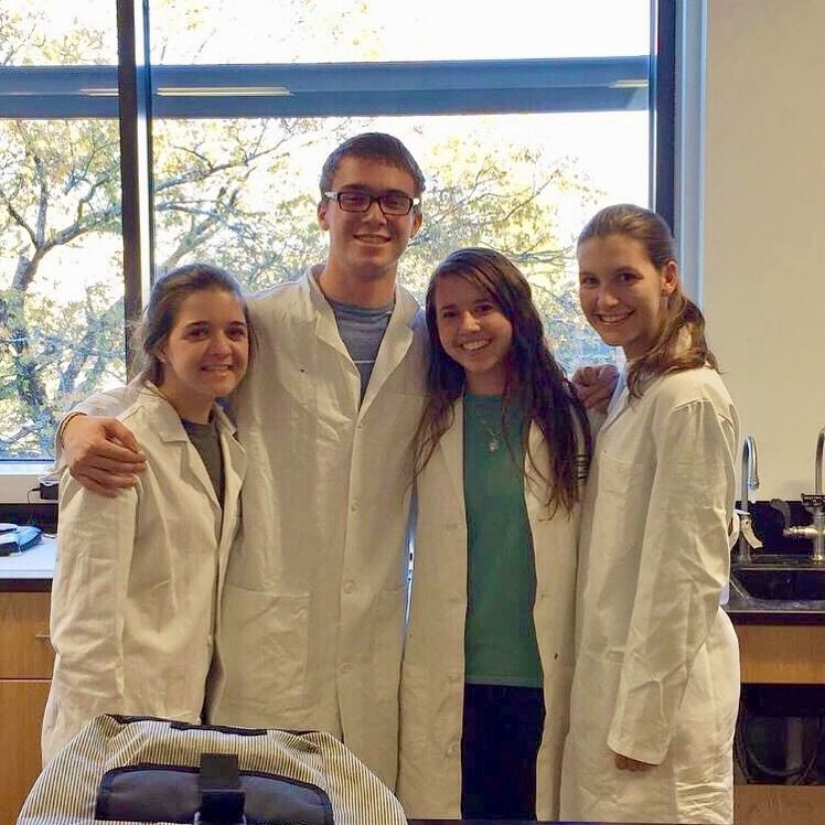 First picture together taken in Chemistry Lab class where we met.
