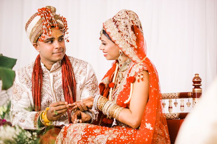 Traditional Red And Gold Indian Bridal Sari