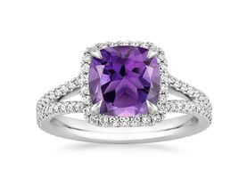 amethyst engagement ring