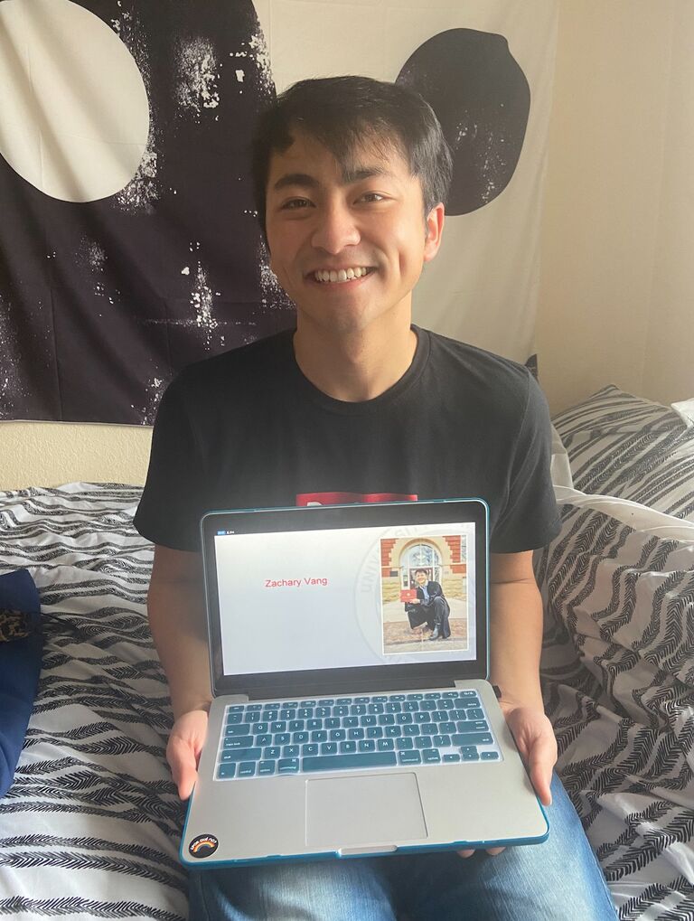 Zach graduates college (virtually)!