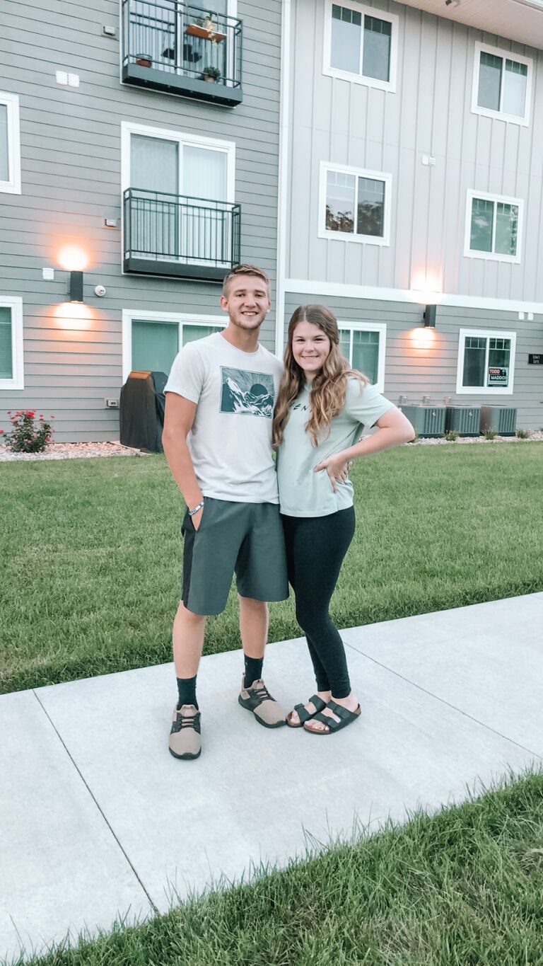 Our first apartment together in Emporia, KS