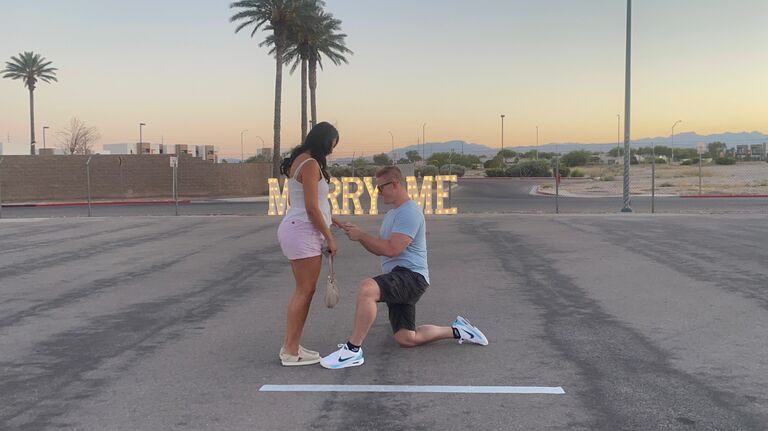 On July 3, 2024, Matt planned a romantic helicopter ride over Red Rock Canyon and the Las Vegas Strip. As the city lights shimmered below, he proposed to Lily, and she joyfully accepted, setting the stage for their next adventure together