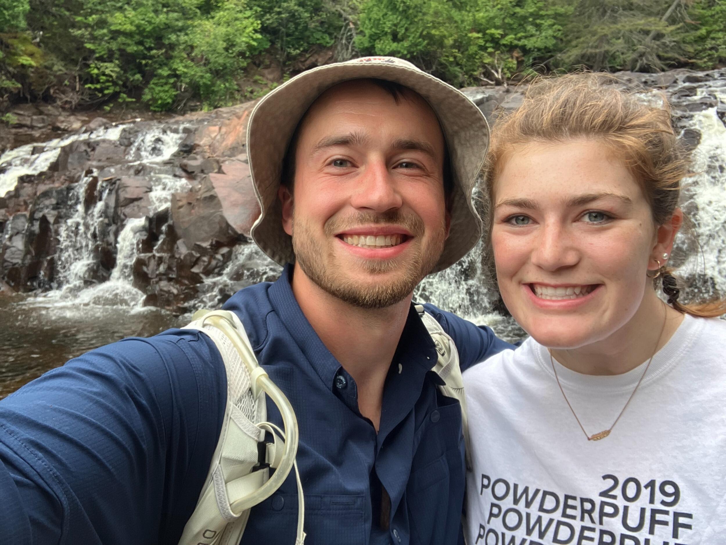 We went camping on the North Shore with a bunch of our friends. We got to see waterfalls, a moose, and cliff jumped into Lake Superior. 