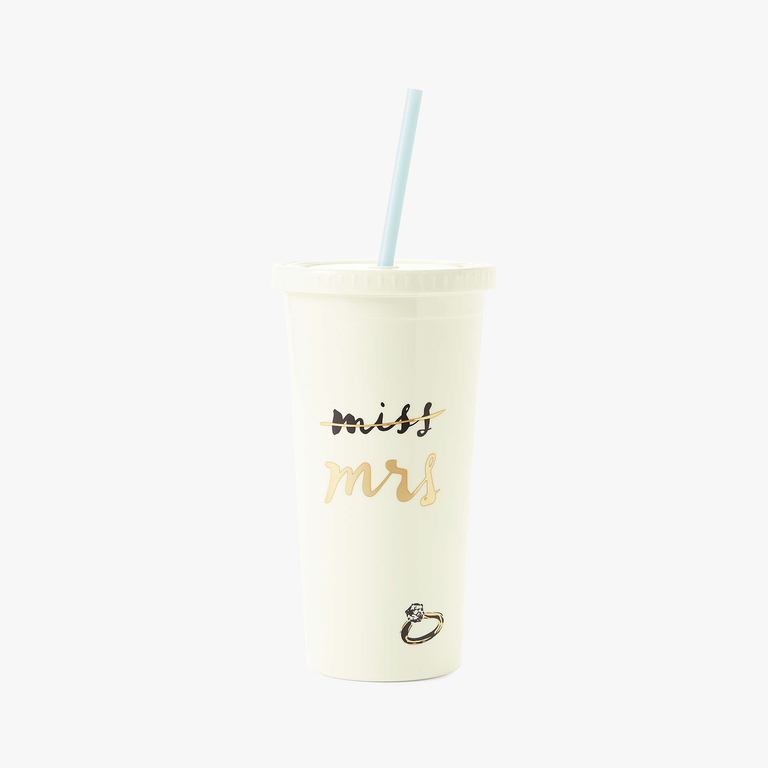 Cute engagement travel tumbler from Kate Spade