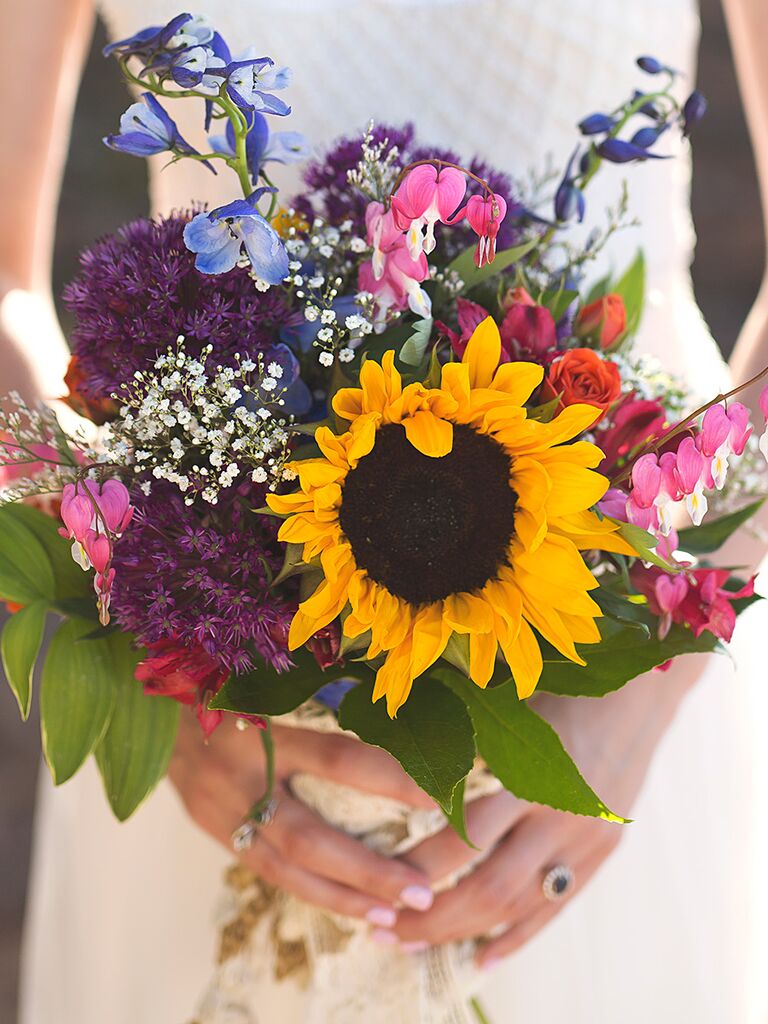 sunflower bridesmaid bouquet