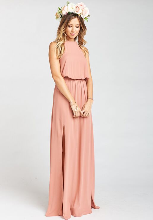 Show Me Your Mumu Heather Halter Dress  Rustic  Mauve 