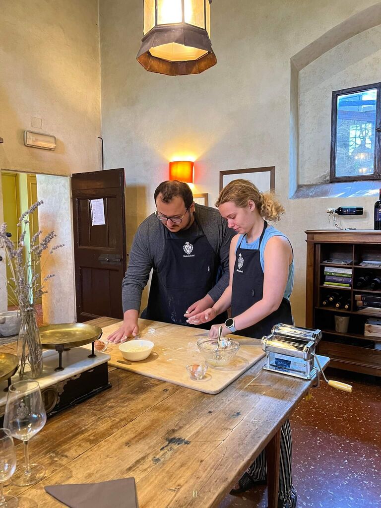Making pasta in Italy