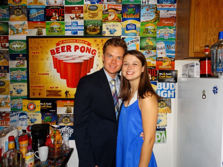 Emily and Nathan attended several date parties and formals for their sorority and fraternity over their four years of college. 