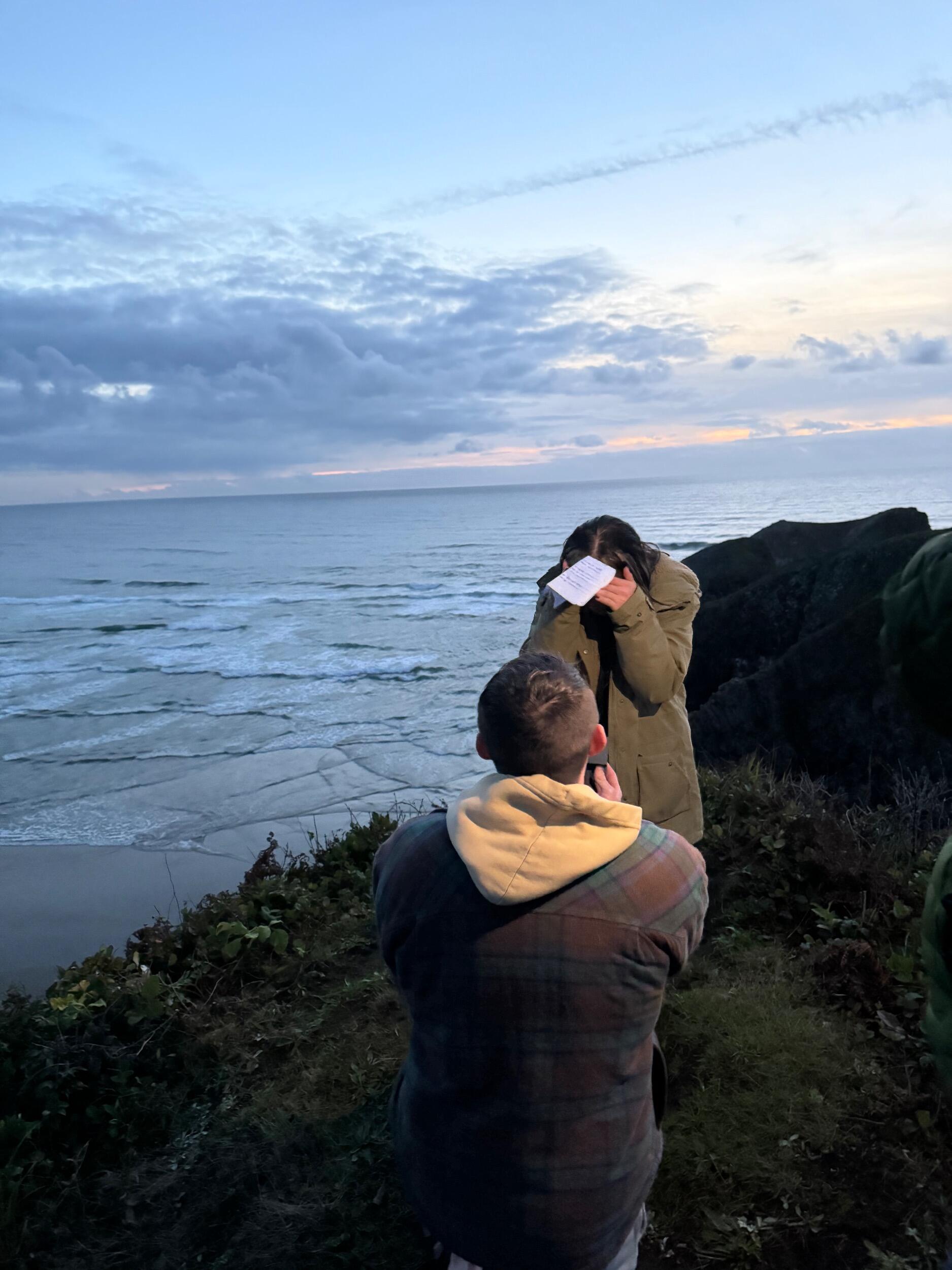 Canon Beach, OR 

An afternoon of surfing, a sunset, and saying yes to spending the rest of my life with the love of my life. 
